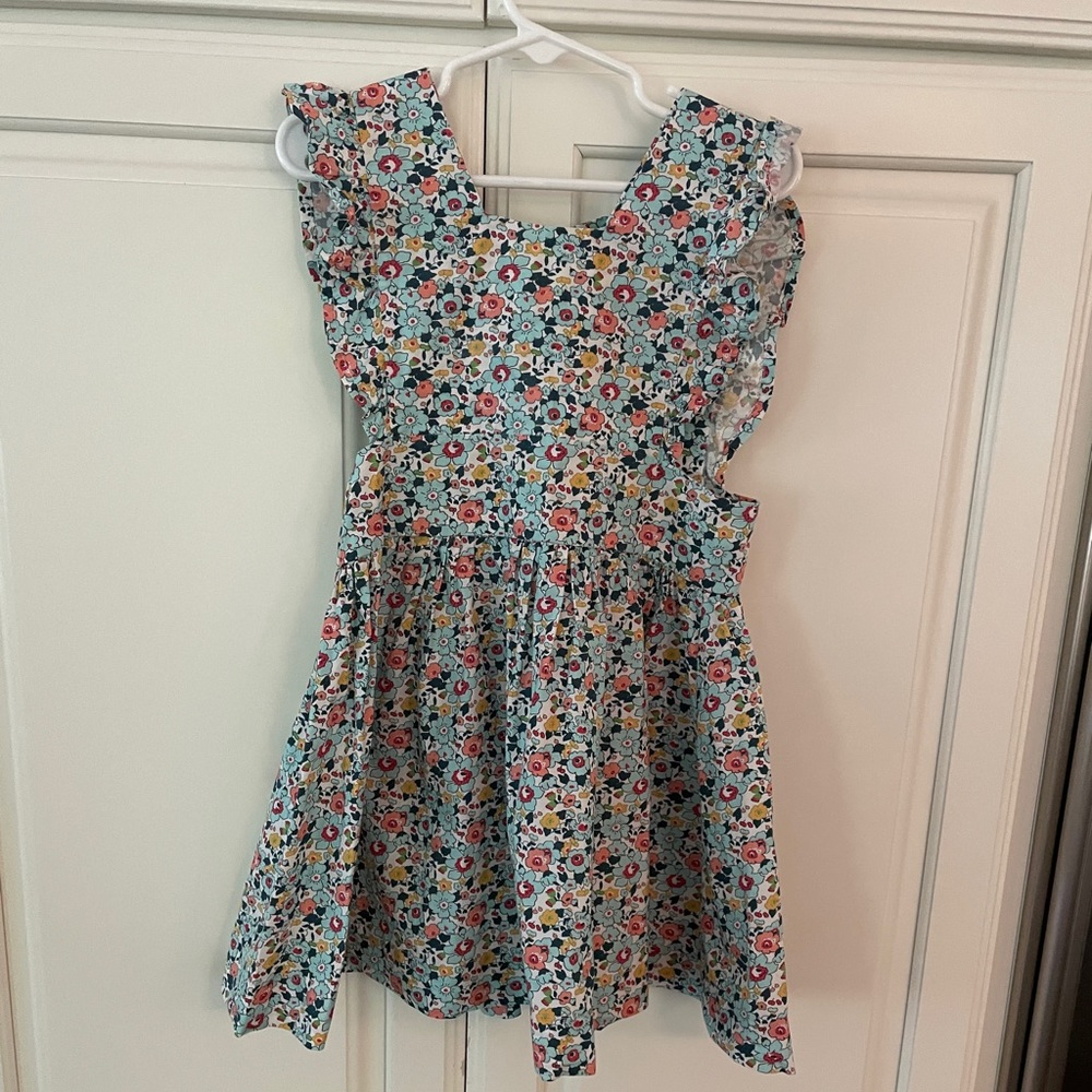 Petit Peony floral pinny dress